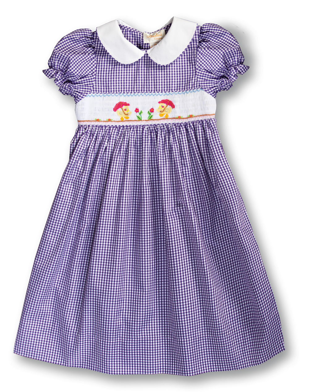 Baby Dress Duck Gingham Dark Purple